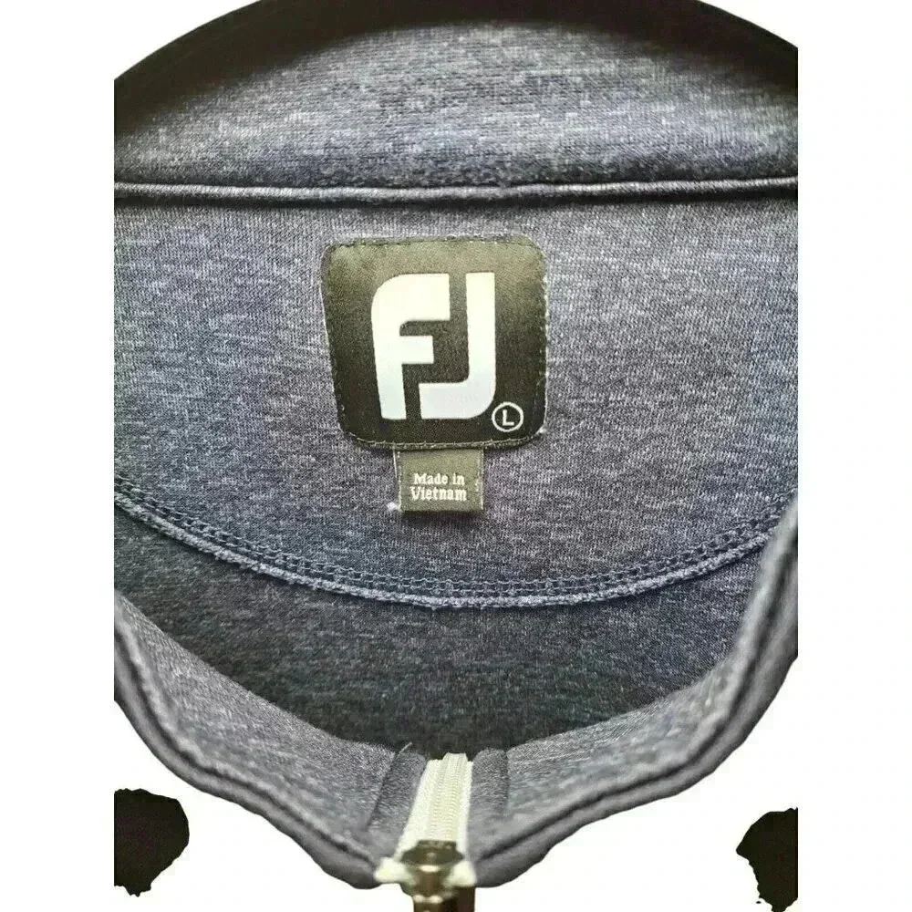 Foot Joy Pull Over Size L 1/4 Zip Blue Long sleeve Navy 2 tone